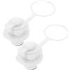 TOPPERFUN 2 Pezzi Coperchio Valvola per Kayak e Tavola da Surf in PP Bianco | Copertura di Ricambio Anti-perdita, Resistente All'usura, Portatile, Compatibile Gommone e Kayak Gonfiabile