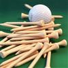Generic Confezione da 50 tee da golf in bambù naturale durevole di alta qualità, 83 mm, migliorano l'efficienza degli sport all'aperto, riducono l'attrito e la rotazione laterale, set di tee per palline da