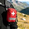 Generic Mini borsa di pronto soccorso rossa con striscia riflettente visibile di notte in tessuto Oxford a doppia cerniera per viaggi di sopravvivenza per campeggio all'aperto escursionismo
