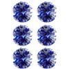 Cabilock 6 Pezzi Pom Poms da Cheerleader Blu in Plastica per Sport e Danza | Effetto Brillante, Riutilizzabili, per Coreografie e Eventi Sportivi, Accessorio Leggero per Gruppi