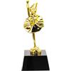 HONMEET Premio di Danza Classica Ballerina Dorato in Plastica Base | Statua Delicata e Realistica, Superficie Liscia senza Bave, per Gare e Talent Show, Finitura Oro