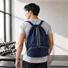 Generic Borsa da palestra con coulisse, zaino da palestra, separazione a secco, borsa sportiva per fitness, nuoto, viaggio, Blu scuro, Medium, Zaino