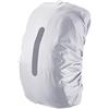 Generic Copertura impermeabile per zaino, 30-40 l, antiscivolo, con cinghia riflettente verticale, rimane asciutta per escursionismo, campeggio, caccia, S, tono argento