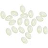 Generic Perline da pesca luminose, 8 x 5 mm, 200 pezzi, in plastica, per esche da pesca, ovali, colore bianco