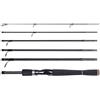 GRIRIW Canna da Pesca Corta in Carbonio a 6 Sezioni, 2,1 M | Spinning Azione Rapida Ml, 7 Anelli e Peso 125g, per Trota e Spigola in Acqua Interna o Mare