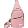 Generic Piccolo zaino a tracolla per donne e uomini, borsa a tracolla per viaggi, sport, corsa, escursionismo, colore rosa