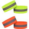 ZEACCT 4 Pezzi Fascia da Braccio ad Alta visibilità, Braccialetti Riflettenti per Bici, Braccialetti Riflettenti visibilità, per Ciclismo, Bracciali Riflettenti O Cinturini alla Caviglia