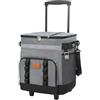 MFMEXUL Frigorifero Portatile, Grigio Scuro | Maniglia Telescopica Estensibile, Borsa Frigo Trolley, Struttura Pieghevole Salvaspazio, per Spiaggia, Famiglie