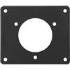Generic Piastra adattatore per porta di ricarica per carrello da golf, parte per conversione batteria al litio e ricarica integrata per carrelli EZGO TXT 36 V e porte NOCO GCP1 110 V AC con 4 viti (nero)