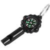 Generic Portachiavi multifunzione 3 in 1 con bussola, fischietto, strumento di sopravvivenza di emergenza, portatile, mini attrezzatura di navigazione per escursionismo, campeggio, kayak, viaggi, uso di