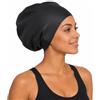 Generic Cuffia da nuoto oversize in silicone per dreadlocks trecce Locs Afro extra large copertura completa cuffia impermeabile per capelli lunghi e spessi
