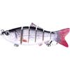 Generic Esca da pesca dura a 6 segmenti bionica snodata swimbait per acqua dolce salata spigola testa di serpente Culter 1pc