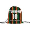 MOCHEIA SHOP Sacca a zaino per Palestra, Calcio, realizzata in Ottimo Poliestere, misura 30x40 cm, idea regalo tifoso Veneziano, Personalizzabile con nome e numero