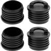 BESTYASH 4 Pezzi Tappi di Scarico per Kayak e Barca in Gomma Nera | Ricambi per Drenaggio, Accessori per Imbarcazione, Leggeri e Resistenti All'acqua, Confezione Tappi