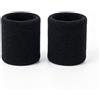Generic Polsini sportivi in spugna, bianco e nero, confezione singola, 8 cm x 8 cm, morbidi e assorbenti, per corsa, palestra, allenamento, tennis, basket, fitness