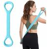 Generic 1 confezione di fasce di resistenza in silicone blu, a forma di 8 cinghie elastiche per esercizi a casa