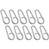 Generic Confezione da 50 clip da pesca ovali in acciaio inox, 2,3 x 0,9 cm, con anelli divisi, cambio rapido, per acqua dolce e salata, argento