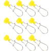 NIYANGLE 25 Pezzi Connettore per Lenza da Pesca Doppia Chiusura Rinforzata | ABS e Metallo, Aggancio Sicuro e Robusto, Colore Giallo, Accessorio per Terminali e Montaggi Pesca