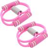 DEARMAMY 2 Pezzi Espansore Toracico a Forma di 8, Fascia Elastica Rosa | Tpr e Nbr, Antiscivolo e Traspirante, Non Si Deforma Né Si Rompe Facilmente