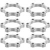 POPETPOP 6 Pezzi Adattatore Disco Freno Bici 44mm a 6 Bulloni, Lega di Alluminio, Argento, per Mozzi Filettati, per Ciclisti su Mountain Bike e Lunghi Viaggi