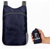 Generic Zaino da trekking, leggero, pieghevole, da viaggio, per campeggio, ciclismo, attività all'aperto, blu scuro