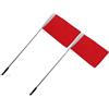 JUMPLAWN 2 Set Bastone Telescopico Portatile in Acciaio Inox Rosso | Tour e Campeggio, Identificazione di Gruppo, Bastone Pieghevole Regolabile, Manico Colori Diversi