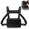 TOATELU Pacco tattico da petto, borsa con imbracatura da uomo, per campeggio, viaggi, escursionismo, sport all'aria aperta, ciclismo, allenamento, fitness, colore nero