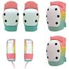 Hoppipola Set di 6 protezioni per sci, ginocchiere, gomiti, polsi (M, rosa) | Set di 6 pezzi, ginocchia, gomiti, mani, guscio rigido in PE, imbottitura in EVA, assorbe gli urti