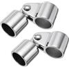 Jelquix Bimini in Acciaio Inox con Occhiello Superiore, Ganascia Regolabile per Barche a Vela, 2 Pezzi, Raccordi Durevoli da 1 Pollice.
