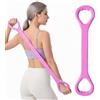 Generic 1 confezione di fasce di resistenza in silicone viola con manici, cinghia elastica a forma di 8 per allenamento in palestra