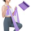 Generic Fasce elastiche lunghe senza lattice per esercizi di pilates, allenamento di forza, viola