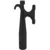 ULTECHNOVO Boat Hook e Lifeboat Hook Head, Puntale in Plastico Nero a Doppia Testa, con Foro Inferiore da 25,4 mm, per Navigazione e Camping