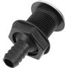CLISPEED Scarico Acque Reflue di Sentina per Yacht e Auto 20mm Nero | Acciaio Inossidabile e Abs, Tipo Diritto, per Drenare Reflui, Accessori Barca e Veicolo