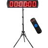 GAN XIN GANXIN - Orologio portatile da corsa a 6 cifre a LED, con treppiede, per eventi in corsa, conto alla rovescia, timer digitale, con telecomando