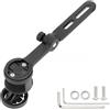 Besttoolifes Supporto anteriore per computer da bicicletta, 18 x 3,7 x 1,1 | Supporto per luce bici in nylon, prolunga di qualità per manubrio, supporto nero per lampada e fotocamera