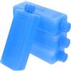 FUNOMOCYA Confezione da 4 Pezzi di Cooler Ice Packs Riutilizzabili in PE Blu, Ghiaccini Leggeri con Coperchio Antigoccia per Frutta e Alimenti in Trasporto Cibo