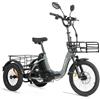 cysum AG1 Pro Triciclo Elettrico Per Adulti, 16 Pollici Pieghevole Bici Elettrica a tre ruote Per Uomo Donna, 48V 20 Ah Rimovibile Batteria, Coppia Di 80 Nm, Differenziale Di Velocità