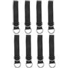 Gatuida 8 Pezzi Fasce Fitness Portatili per Pull-up in Acciaio Inossidabile e Tessuto Nero, Cinghie di Sollevamento Resistenti e Versatili per Casa e Scuola