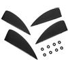 GALPADA Pinna da Tavola da Surf Rimovibile in PVC Nero, Stabilizzatore per Sup e Kite Surfboards, Riduce L'attrito, per Sport Acquatici e Surf Ricreativo