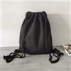 Generic Zaino in tela di cotone nero con coulisse per donne e uomini, borsa da palestra portatile antipolvere Cinch Sport Pack pieghevole multiuso in tela con coulisse sacchetti per caricatori trucco fai da
