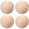 CORHAD 4 Palline in Legno per Bocce Leggere 4pezzi Pallini per Giochi All'aperto su Prato per Ragazzo Ragazza e Sport Ricreativi