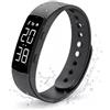 Umllpet Orologio contapassi senza app Bluetooth e telefono cellulare, bracciale con | Orologio con vibrazione, sveglia, fitness tracker, contatore di calorie, per jogging, camminata, corsa, nuoto, sauna