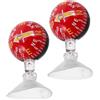 Alipis 2 Pezzi Bussola per Auto 38mm in ABS Ventosa per Guida Veicolo | Montaggio Sicuro Sul Cruscotto, Lettura Chiara, Colore Rosso, Adatta a Veicolo e Camper