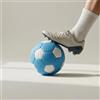 Generic Pallone da calcio blu e bianco, misura 2