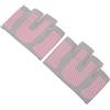 HOMSFOU 2 Pezzi Guanti da Yoga Antiscivolo Mezze Dita | Rosa, Presa Forte e Protezione Massima, Rete e Pelle Artificiale, Silicone, per Sollevamento e Kettlebell