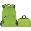 Generic Zaino da viaggio pieghevole Borsa esterna leggera di grande capacità, Verde, Medium, classico