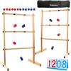 Enjoyard Set di palle da scaletta con 2 scale, 6 bolas e tabellone segnapunti da gioco per prato, scala da lancio per esterni, set da gioco in legno