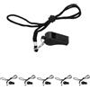 DEEPCRAFF 6 Pezzi Fischietto di Emergenza e Fischietto da Arbitro in ABS Nero con Cordino, Suono Forte, Attivazione Facile, Portatile, per Sport Outdoor e Campeggio