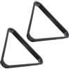 LIFKICH 2 Pezzi Triangolo Mini da Biliardo per Palline 25mm, Nero | Telaio Triangolare Leggero, Impugnatura Ergonomica, Finitura Liscia, per Sale Gioco e Spazi Didattici