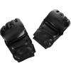 YARNOW Guanti da Boxe Allenamento Mezze Dita in PU Nero per Adulti | Traspiranti, Polsino Allargato, Facile Pulizia, Assorbimento Urti, per Sparring e Sacco